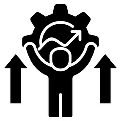 Poster - Self Improvement Glyph Icon