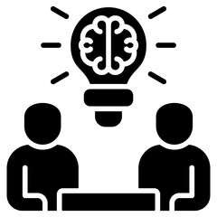 Poster - Brainstorming Glyph Icon