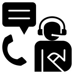 Poster - Personal Assistant Glyph Icon