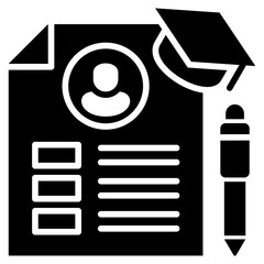 Poster - Curriculum Glyph Icon