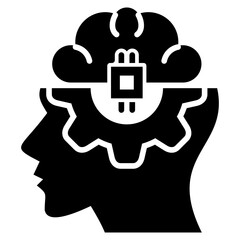 Poster - Artificial Intellegence Glyph Icon
