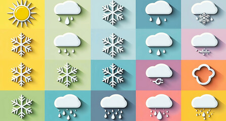a versatile weather icons set for diverse meteorological depictions