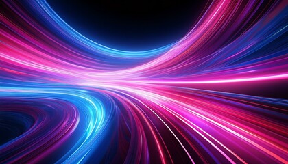 Wall Mural - abstract light trails pink and blue swirls dynamic vibrant light trails in shades of pink and blue c