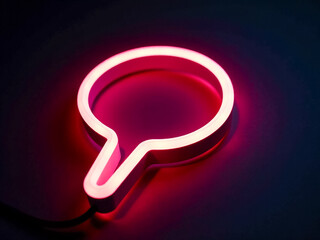 Wall Mural - neon figures on black background, designer element.