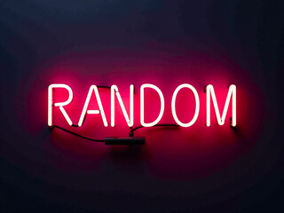 Wall Mural - neon figures on black background, designer element.