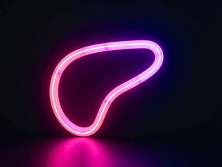 Wall Mural - neon figures on black background, designer element.
