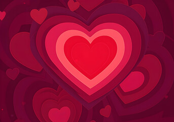 Wall Mural - Colorful hearts background. Generative AI