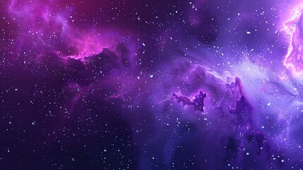 Wall Mural - a purple and blue nebula with a starry background.