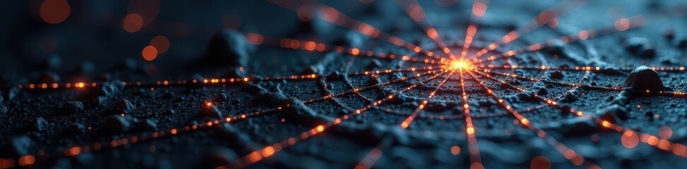Intricate web of fine scratches on black plastic , surface, vintage