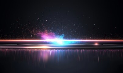 Wall Mural - Photos can have an overlay or screen filter added with a Lens Flare light effect over background