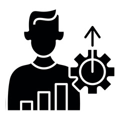 Poster - business performance vector icon