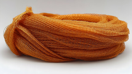 Photo of Orange Net Fabric Material Texture Detail Close Up