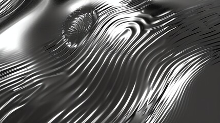 Poster - An abstract image of a flowing, metallic surface.