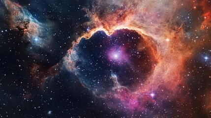 a wormhole collapses inside a nebula, distorting starlight into breathtaking interstellar patterns