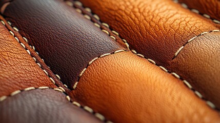 Poster - Detailed closeup of various leather textures showcasing craftsmanship and quality
