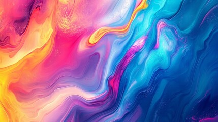 Poster - Abstract Colorful Swirl Background - Vibrant, dynamic, fluid, energetic
