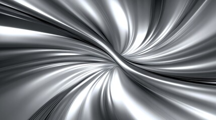 Poster - Abstract Silver Swirl Design - Elegant abstract featuring a swirling silver design, perfect for backgrounds or modern designs