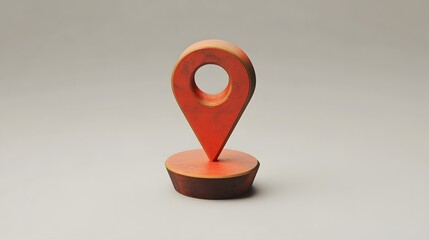 Aufkleber - Red 3D Pointer Map Location Symbol Icon for Navigation Wayfinding and Guidance in Digital Interfaces Web Design and Mobile Applications