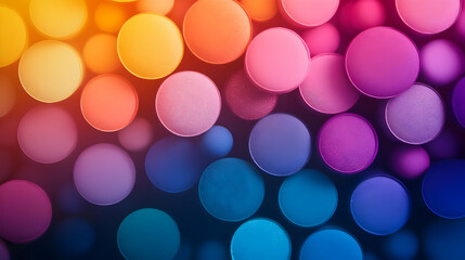 Poster - A vibrant array of colorful abstract circles, creating a visually striking background perfect for design projects.