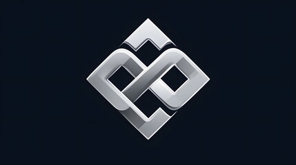 Poster - Abstract geometric design featuring overlapping shapes in dark tones