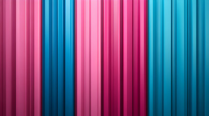 Poster - A vibrant display of vertical stripes in shades of blue, pink, and purple, suitable for backgrounds and design elements.