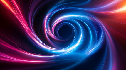 Poster - A vibrant swirl of blue and pink light, creating a dynamic and mesmerizing abstract background with a sense of motion.