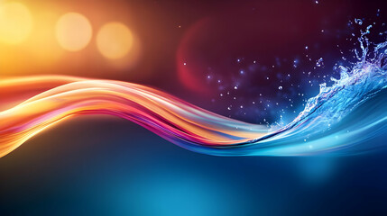 Poster - A vibrant wave of color and water splash creates a dynamic, mesmerizing effect perfect for backgrounds and designs.