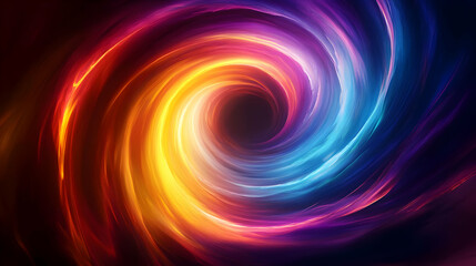 Poster - Dynamic abstract swirl of vibrant colors representing energy and movement, perfect for backgrounds or creative projects.