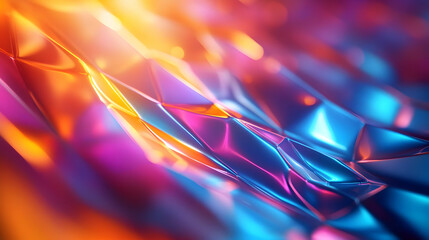 Poster - Vibrant abstract design featuring colorful geometric shapes and smooth gradients, ideal for modern backgrounds and creative projects.