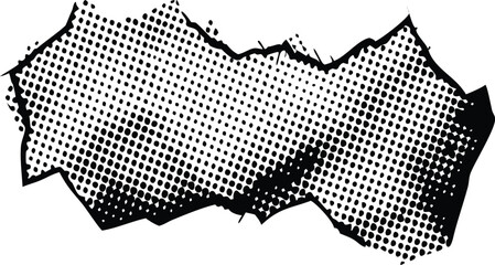 Poster - Abstract style halftone concept for your graphic design Pixelated dot circle line background. Vanishing pop art gradient vector isolated sketch freehand outline hand drawn picture sketchy line art.