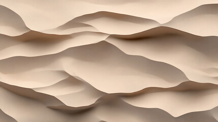Poster - Sand dune landscape with smooth, undulating waves of light and shadow. Serene and minimalist desert scenery.