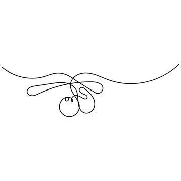 Olive icon  continuous one line drawing  outline vector illustration