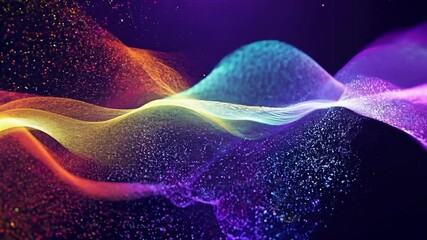 Poster - Vibrant waves of color flow and merge in a mesmerizing abstract display, showcasing stunning shades and patterns that captivate the viewer.