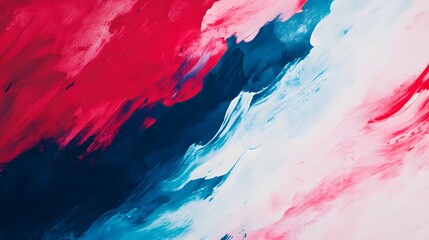 Wall Mural - vibrant patriotic abstract background with painted american flag effect