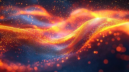 Poster - Big data, wireless information flow. Data portal, open data system. Global cyberspace concept. High technology and free internet 3d illustration , 8k  