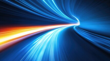 Poster - Speed of Light, A Journey Through a Futuristic Tunnel