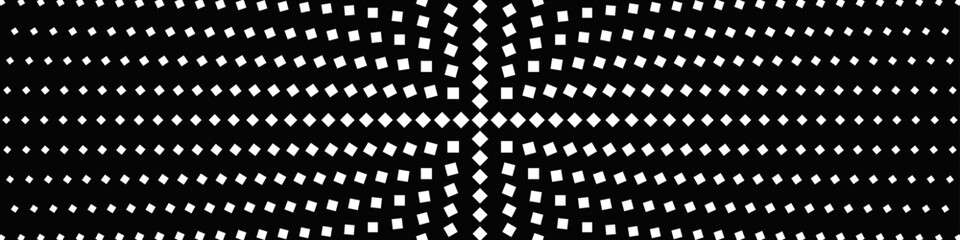 Poster - Black and white square pattern background - monochrome abstract vector graphic design