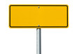© Anim - blank yellow road sign isolated on transparent background