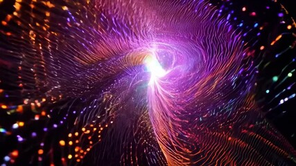 Poster - Swirls of bright colors intertwine in a captivating light display, creating an electrifying ambiance that captures attention and evokes a sense of wonder at night.