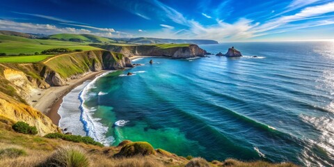 Wall Mural - Breathtaking Coastal Landscape with Cliffs and Turquoise Waters