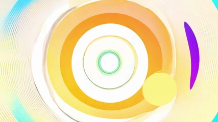 Poster - A stunning display of digital artistry featuring concentric circles in a rainbow of colors. The central blue circle captivates viewers against the vivid backdrop, creating an immersive experience.