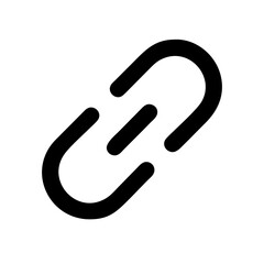 Poster - Stylish link icon in black and white for digital communication and technology concepts