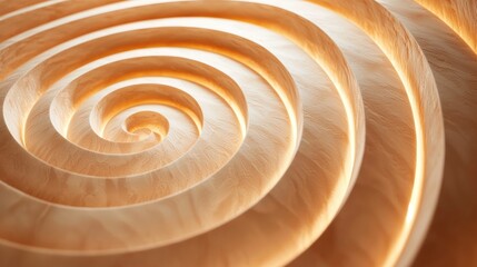 Poster - Abstract Light Pattern in Curved Wooden Texture with Warm Glow