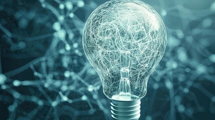 Poster - Illuminating Ideas with a Light Bulb Representing Creativity and Innovation
