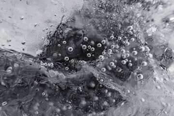 Poster - Close up macro shot of ice surface - texture for computer graphics, texturing, compositing or as a background
