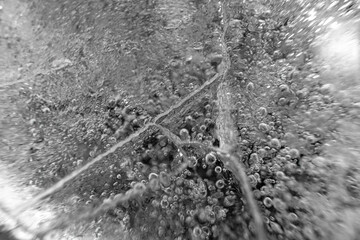 Poster - Close up macro shot of ice surface - texture for computer graphics, texturing, compositing or as a background