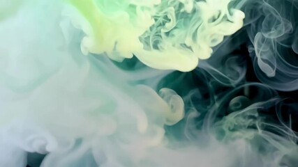 Poster - This captivating display features colorful smoke swirling gracefully against a black background, creating an enchanting atmosphere filled with vibrant hues and captivating movement.