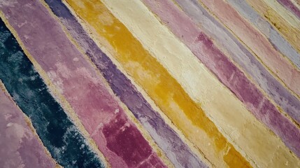 Poster - Abstract Pattern of Colorful Textiles in Soft Pastel Shades and Striking Lines of Texture
