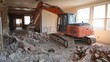 © Rossarin - Demolition action of jgeniuss crew residential site construction project indoor environment ground level viewpoint
