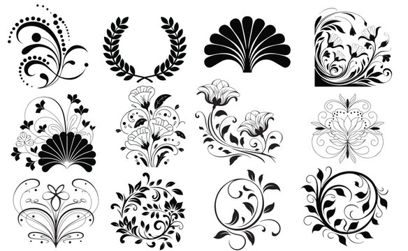 Floral borders Ornaments Graphic Design